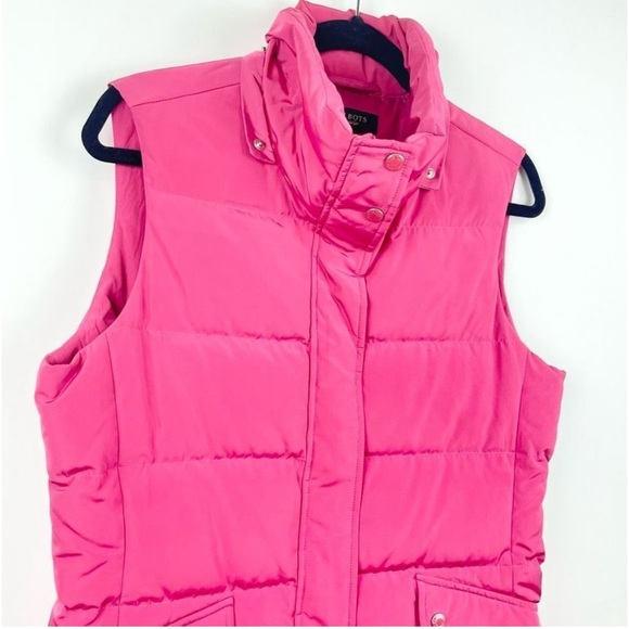 Talbots Pink Puffer Down Vest - Picture 2 of 11
